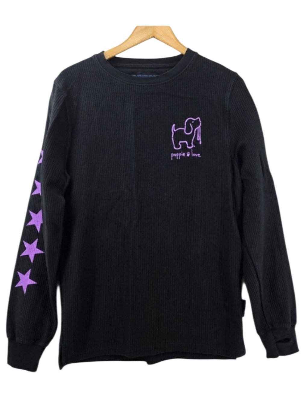 Puppy Love Starry Corduroy Crewneck Sweater Women's Size Medium